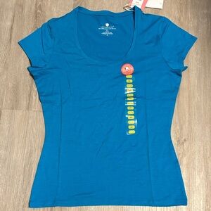 Segments Women's Blue Short Sleeve Tee Merino wool